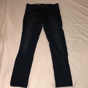AG Prima Mid Rise Cigarette Jeans- 31R dark wash